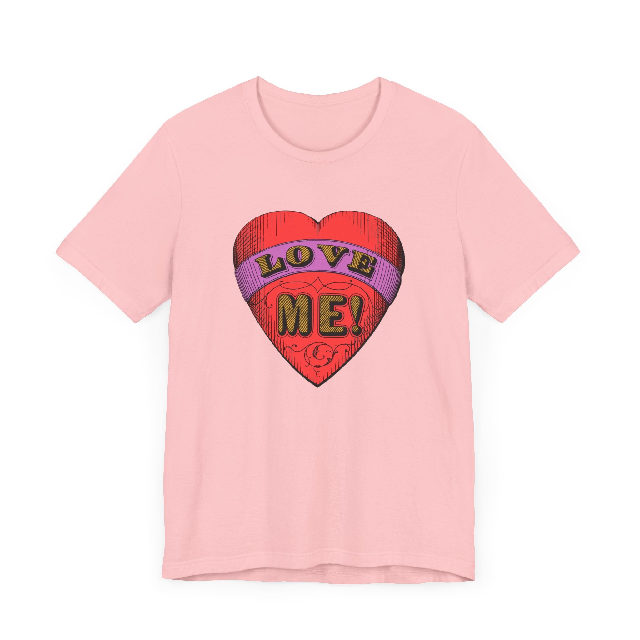 Custom Retro - a - go - go Series Love Me Color Unisex Jersey Short Sleeve T - Shirt - POPvault