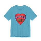 Custom Retro - a - go - go Series Love Me Color Unisex Jersey Short Sleeve T - Shirt - POPvault