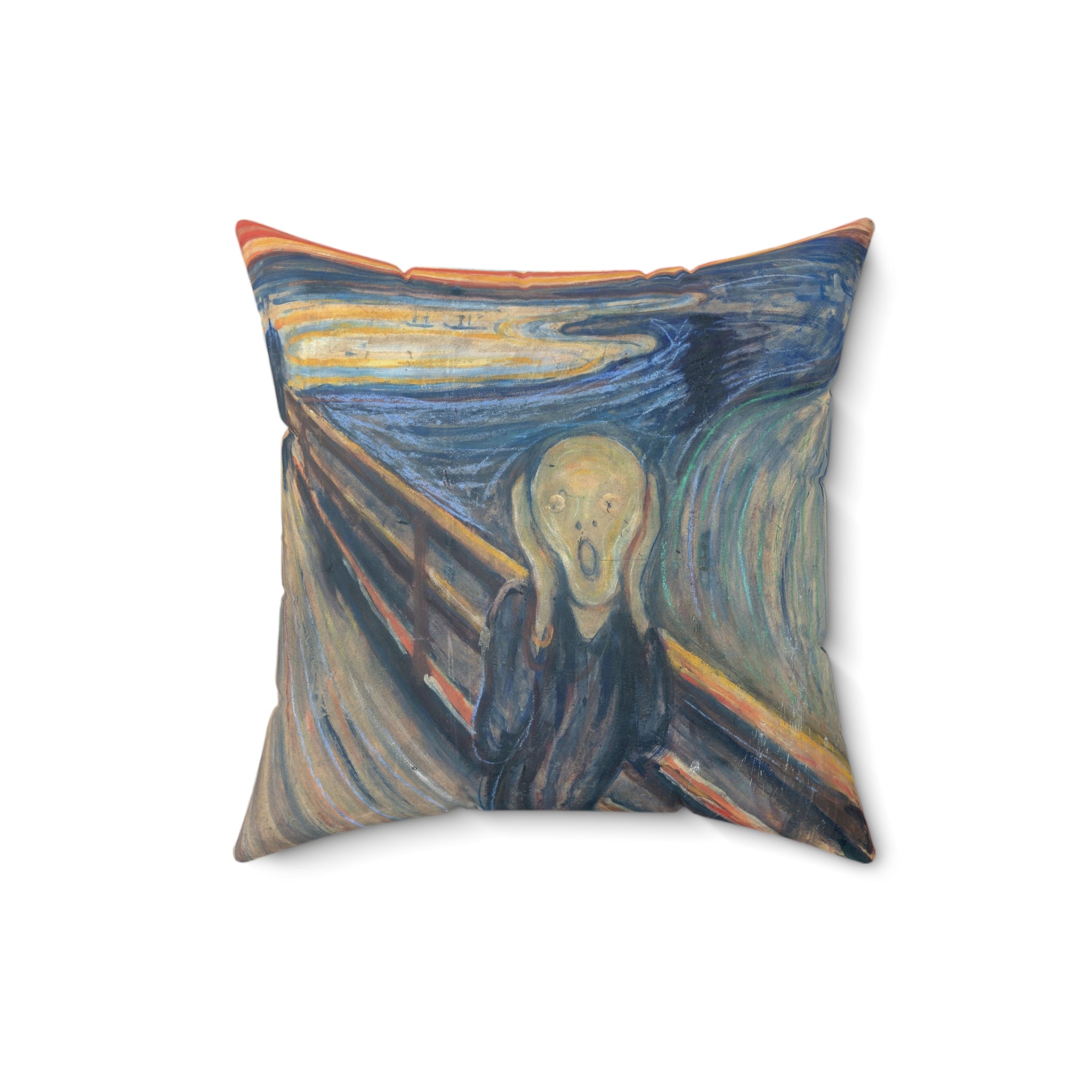 Masters of Art Edvard Munch The Scream Color Square Indoor Accent Pillow