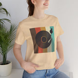 Custom Retro-a-go-go Series Record Color Graphic Unisex Jersey Short Sleeve T-Shirt