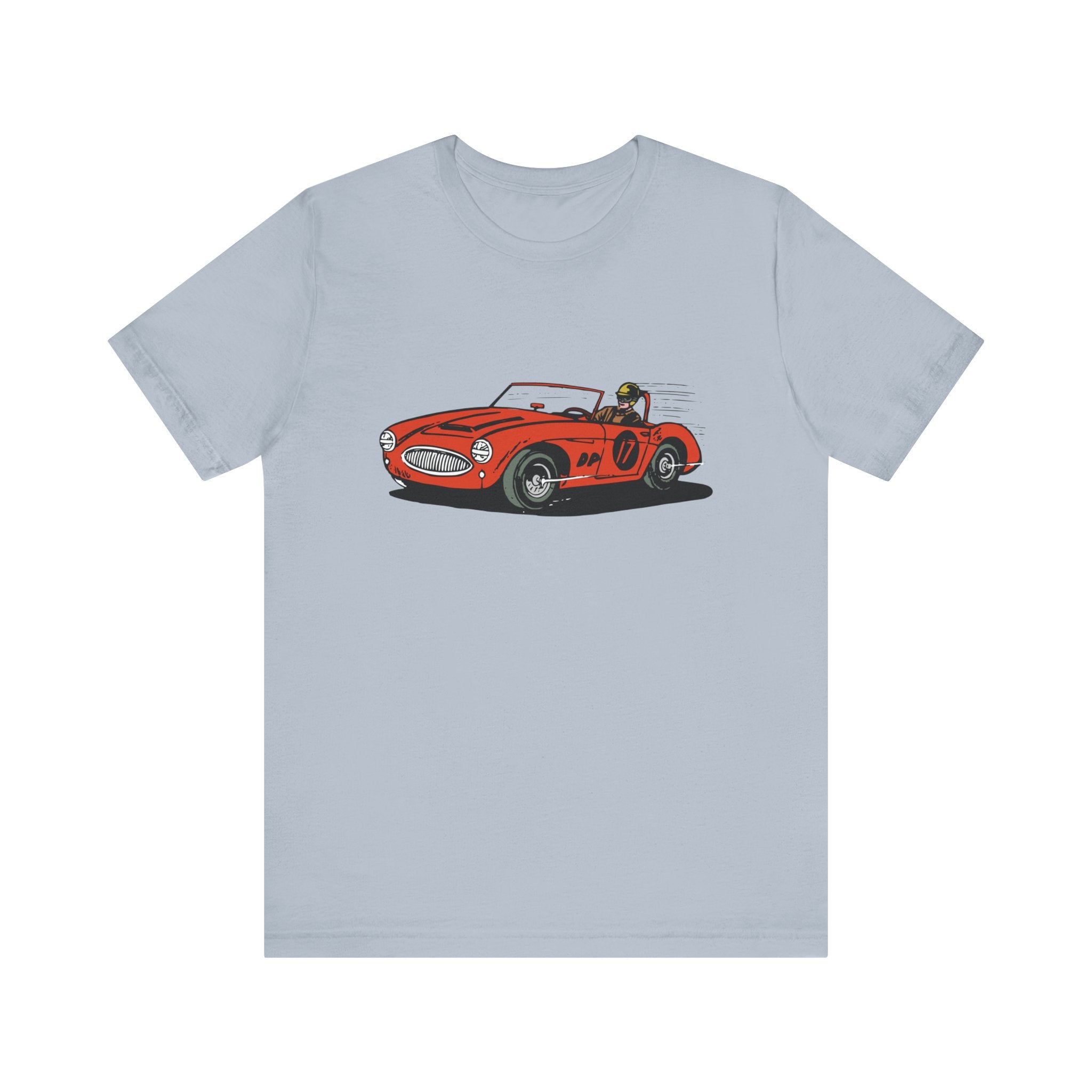 Custom Retro - a - go - go Series Retro Race Car Unisex Jersey Short Sleeve T - Shirt - POPvault