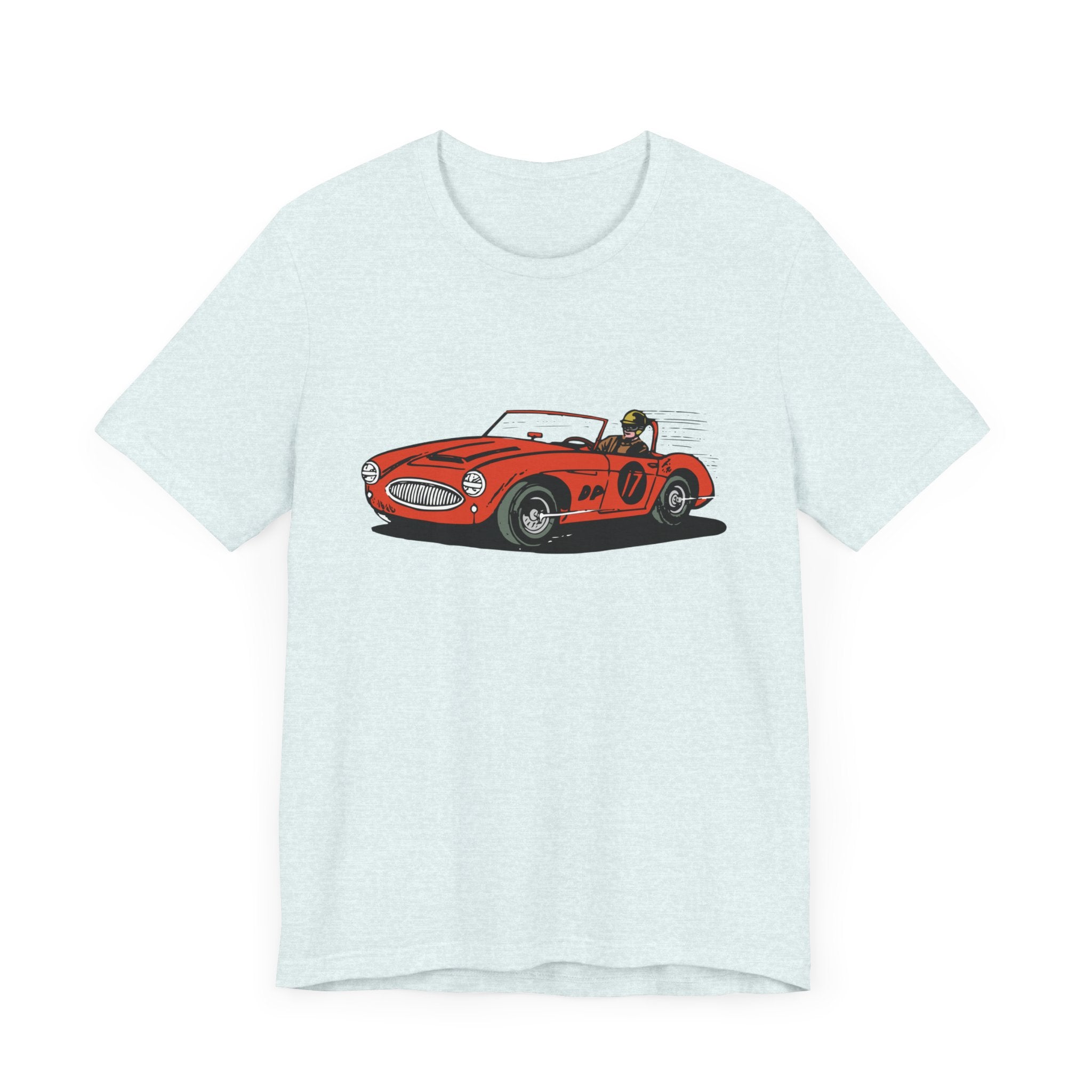 Custom Retro - a - go - go Series Retro Race Car Unisex Jersey Short Sleeve T - Shirt - POPvault