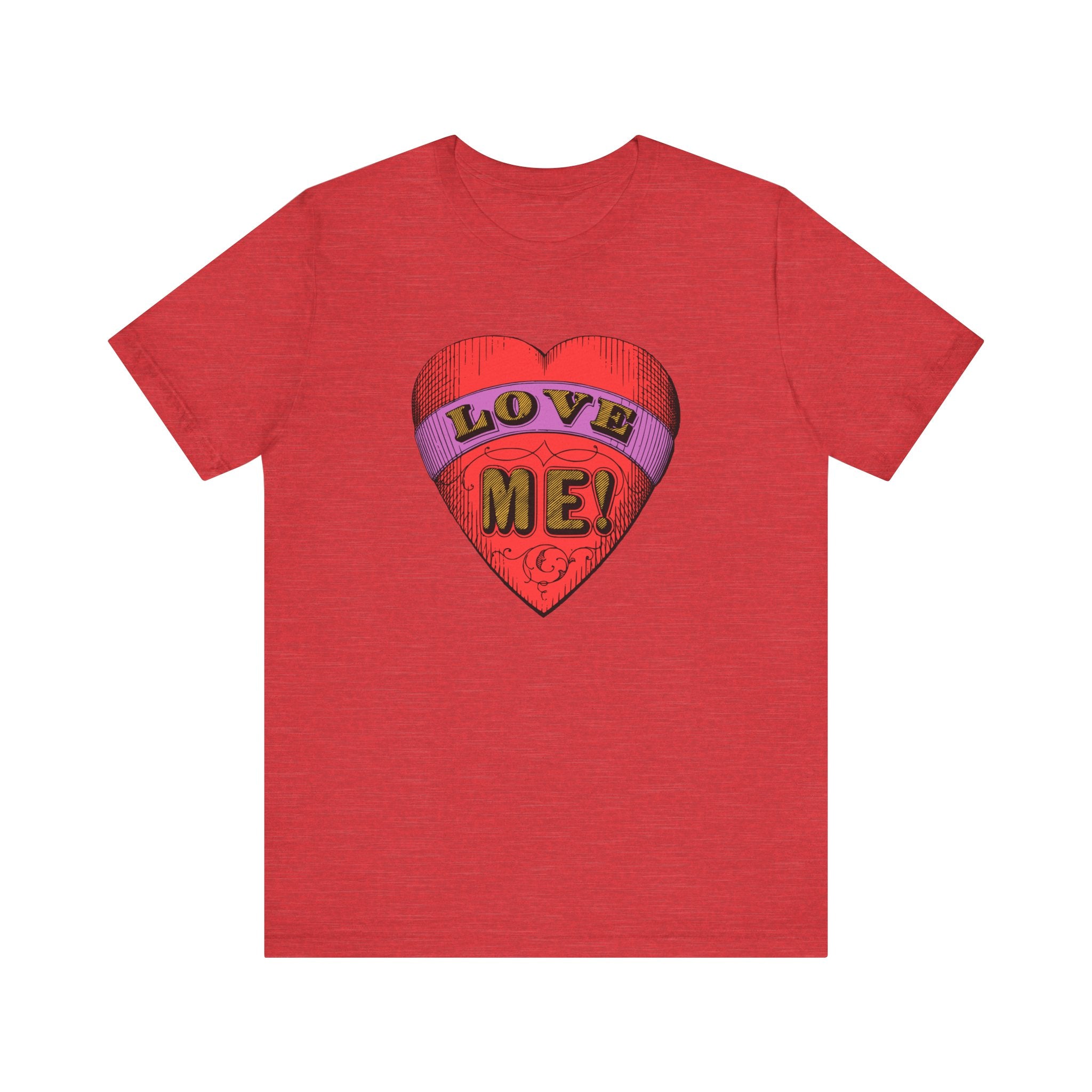 Custom Retro - a - go - go Series Love Me Color Unisex Jersey Short Sleeve T - Shirt - POPvault