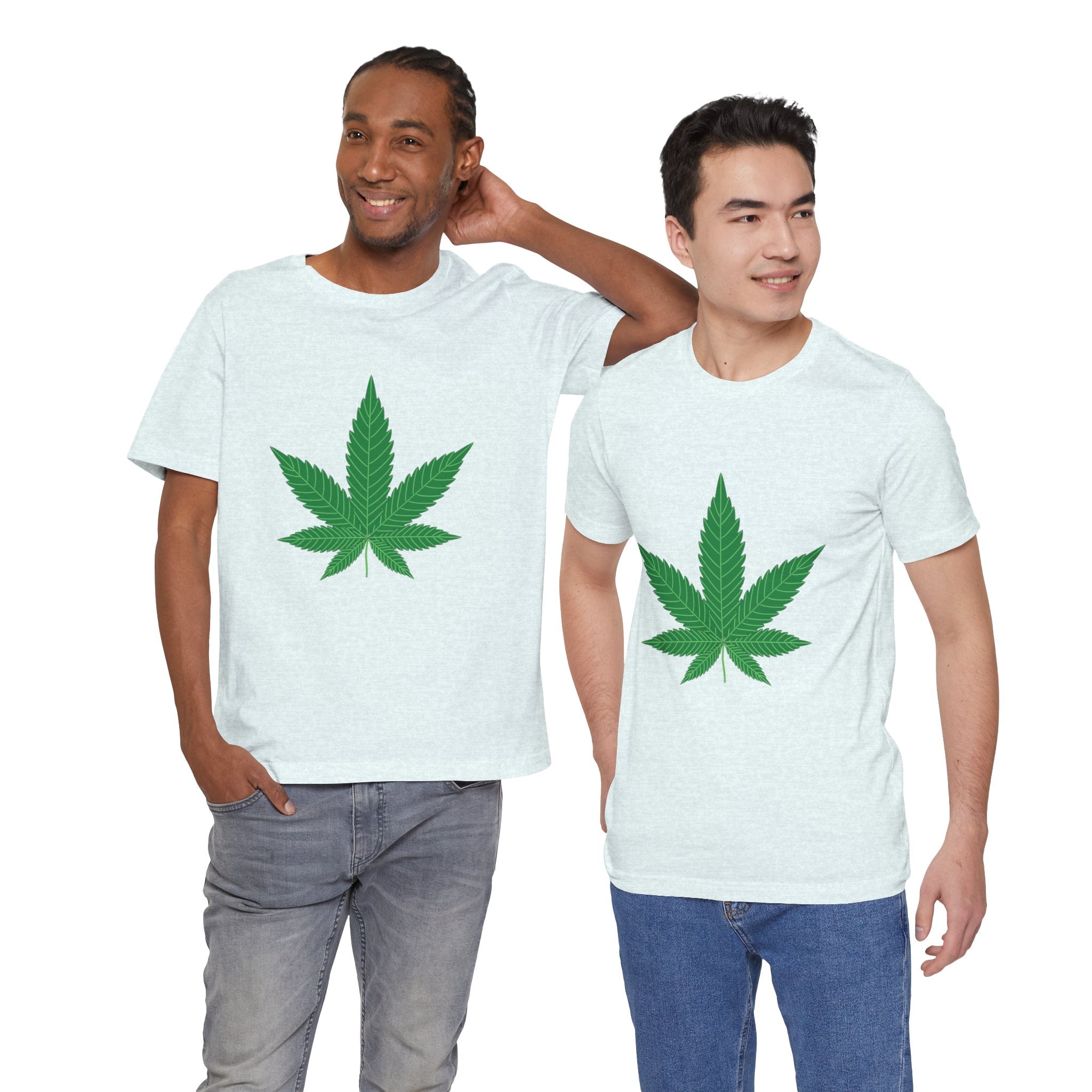 Custom Retro - a - go - go Series Herb Leaf Unisex Jersey Short Sleeve T - Shirt - POPvault