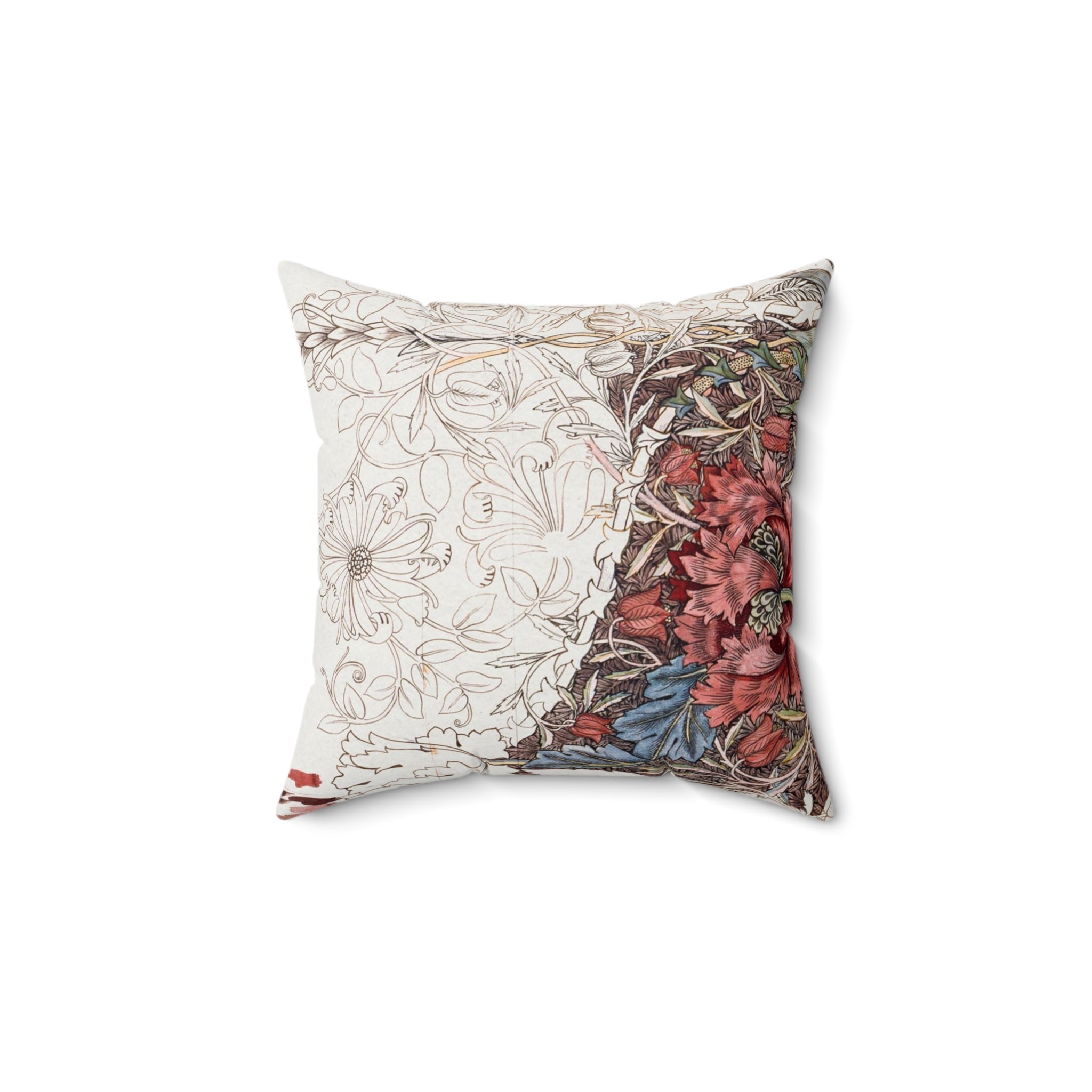 Masters of Art William Morris Cray Square Indoor Accent Pillow V.11