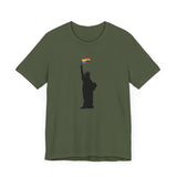 Custom Retro-a-go-go Series Lady Liberty Unisex Jersey Short Sleeve T-Shirt