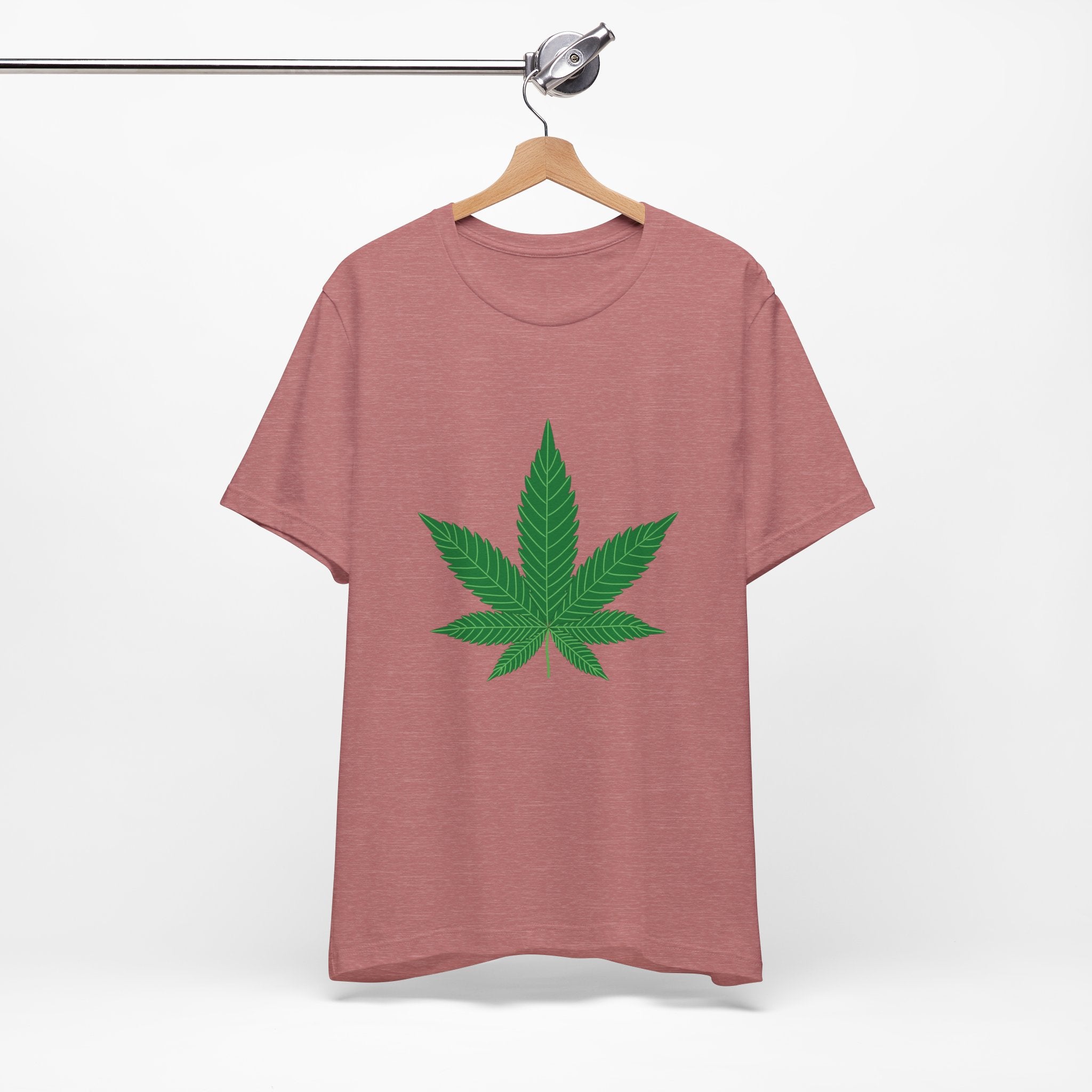 Custom Retro - a - go - go Series Herb Leaf Unisex Jersey Short Sleeve T - Shirt - POPvault