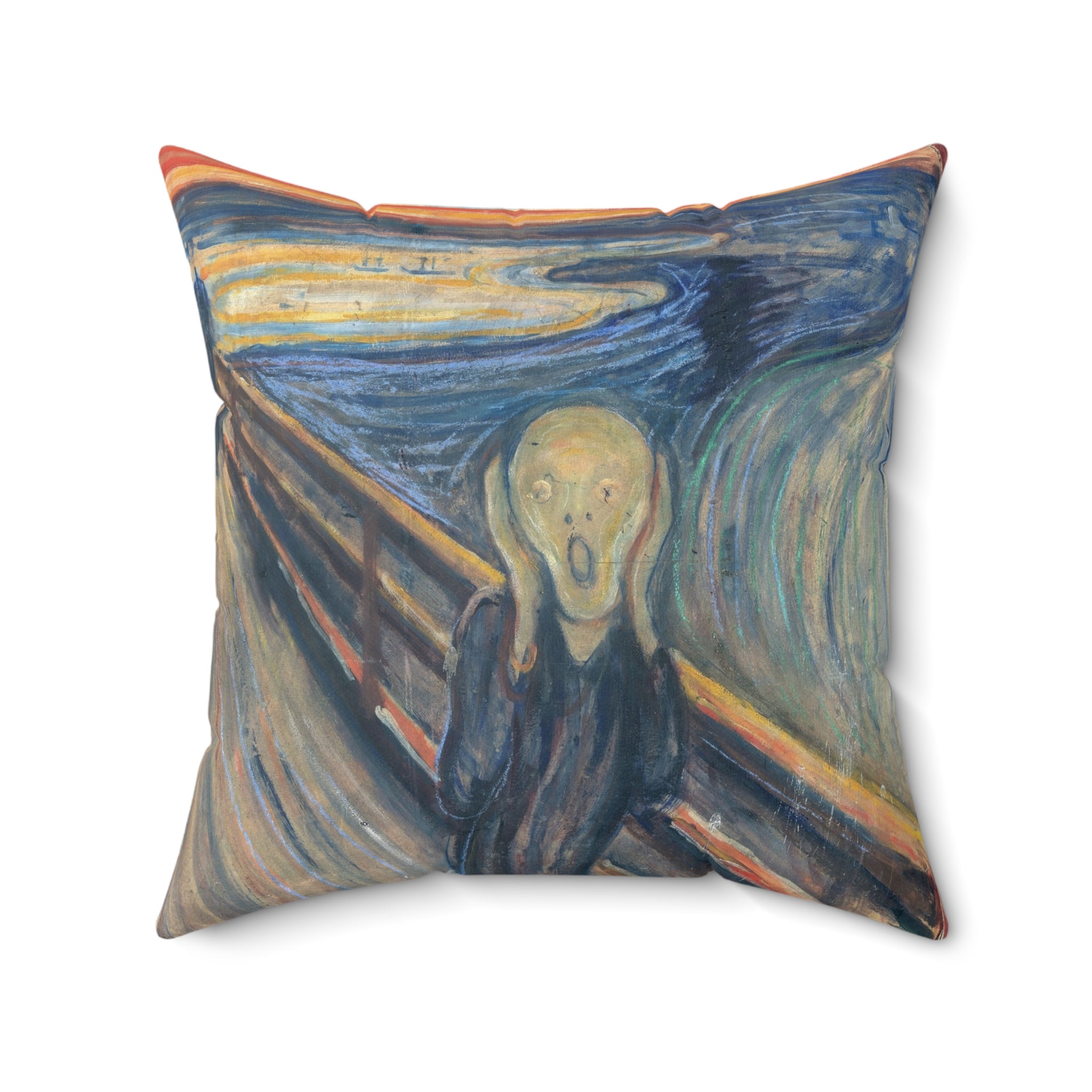 Masters of Art Edvard Munch The Scream Color Square Indoor Accent Pillow