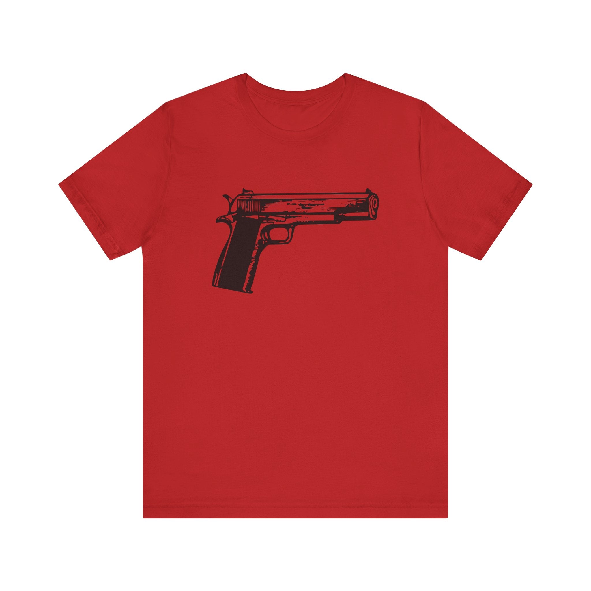 Custom Retro - a - go - go Series Handgun Unisex Jersey Short Sleeve T - Shirt - POPvault