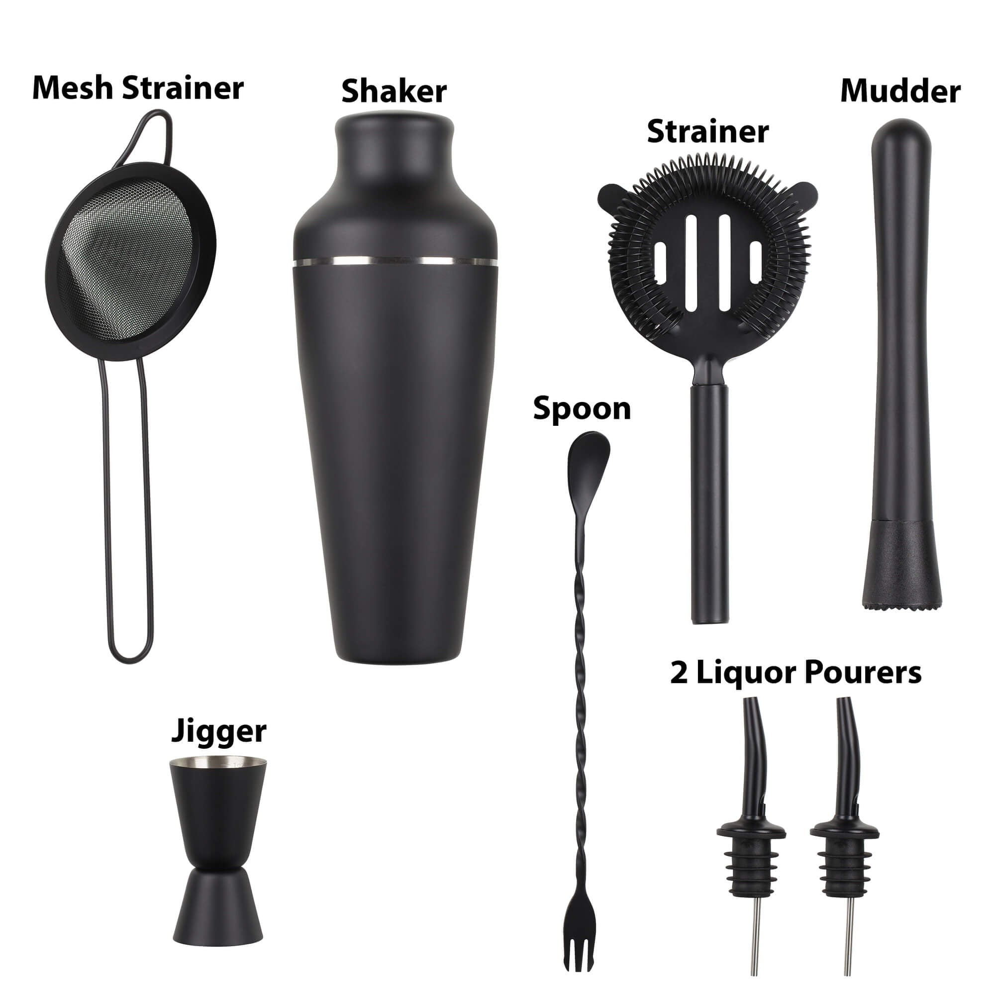 8 - Piece Cocktail Shaker Set with Stand - POPvault