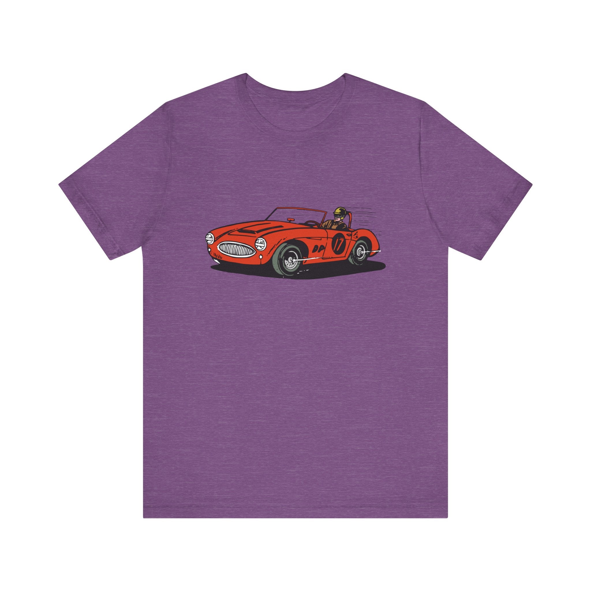 Custom Retro - a - go - go Series Retro Race Car Unisex Jersey Short Sleeve T - Shirt - POPvault