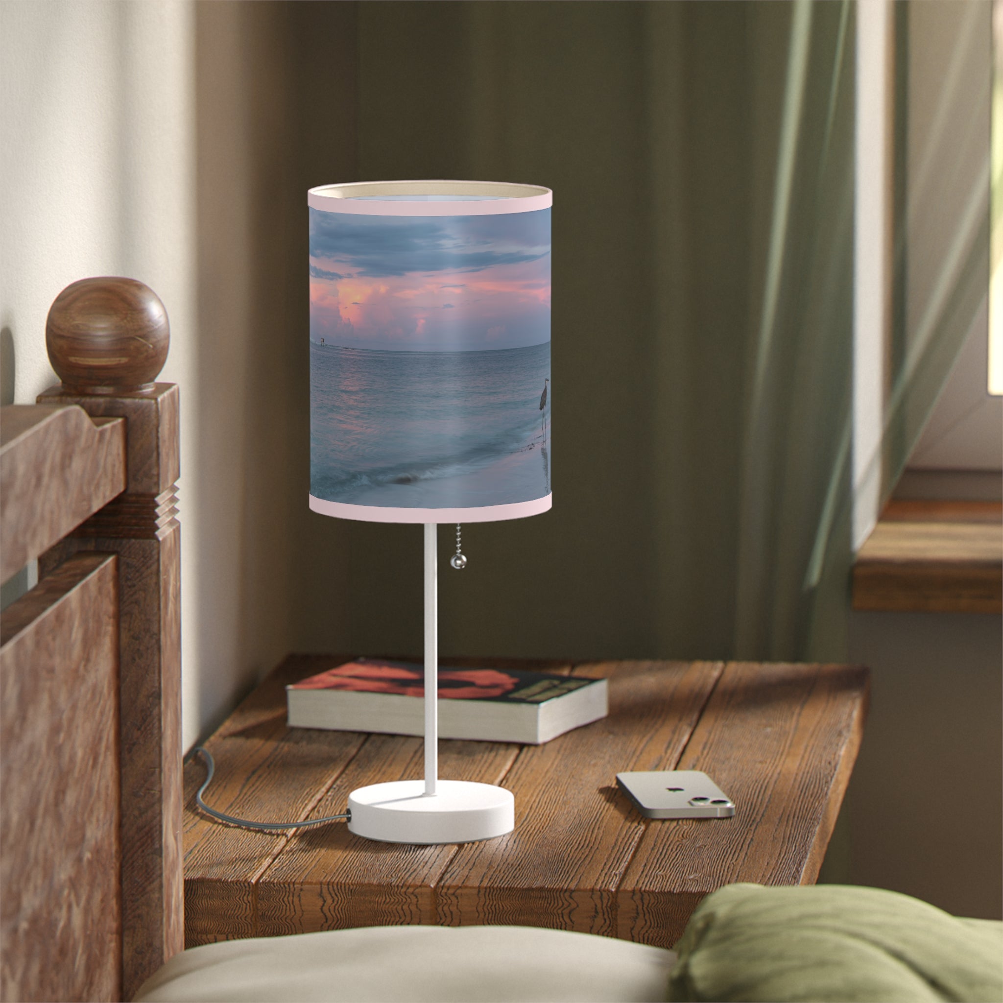 Custom Beach Life Vistas Pink Sky Accent Lamp - POPvault