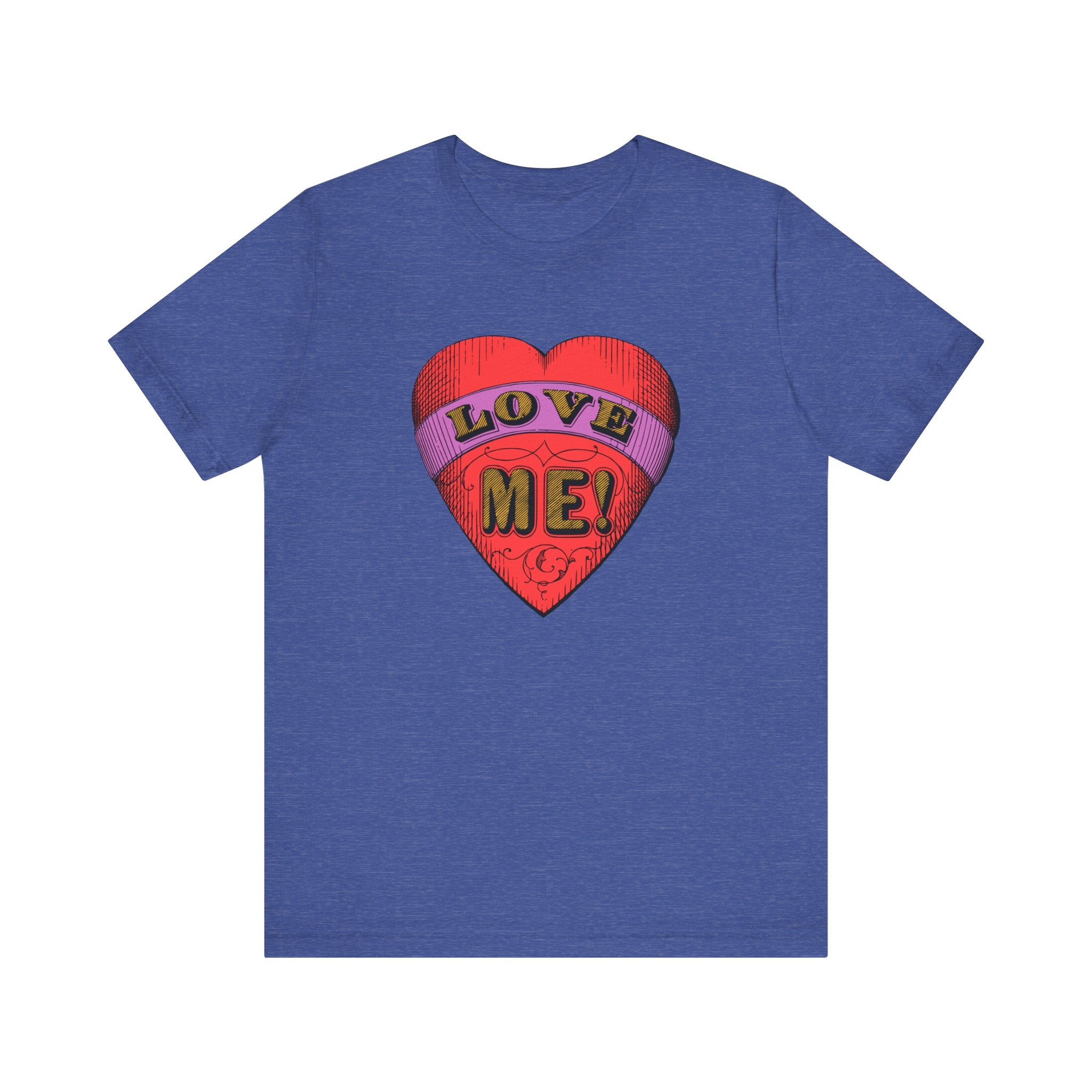 Custom Retro - a - go - go Series Love Me Color Unisex Jersey Short Sleeve T - Shirt - POPvault