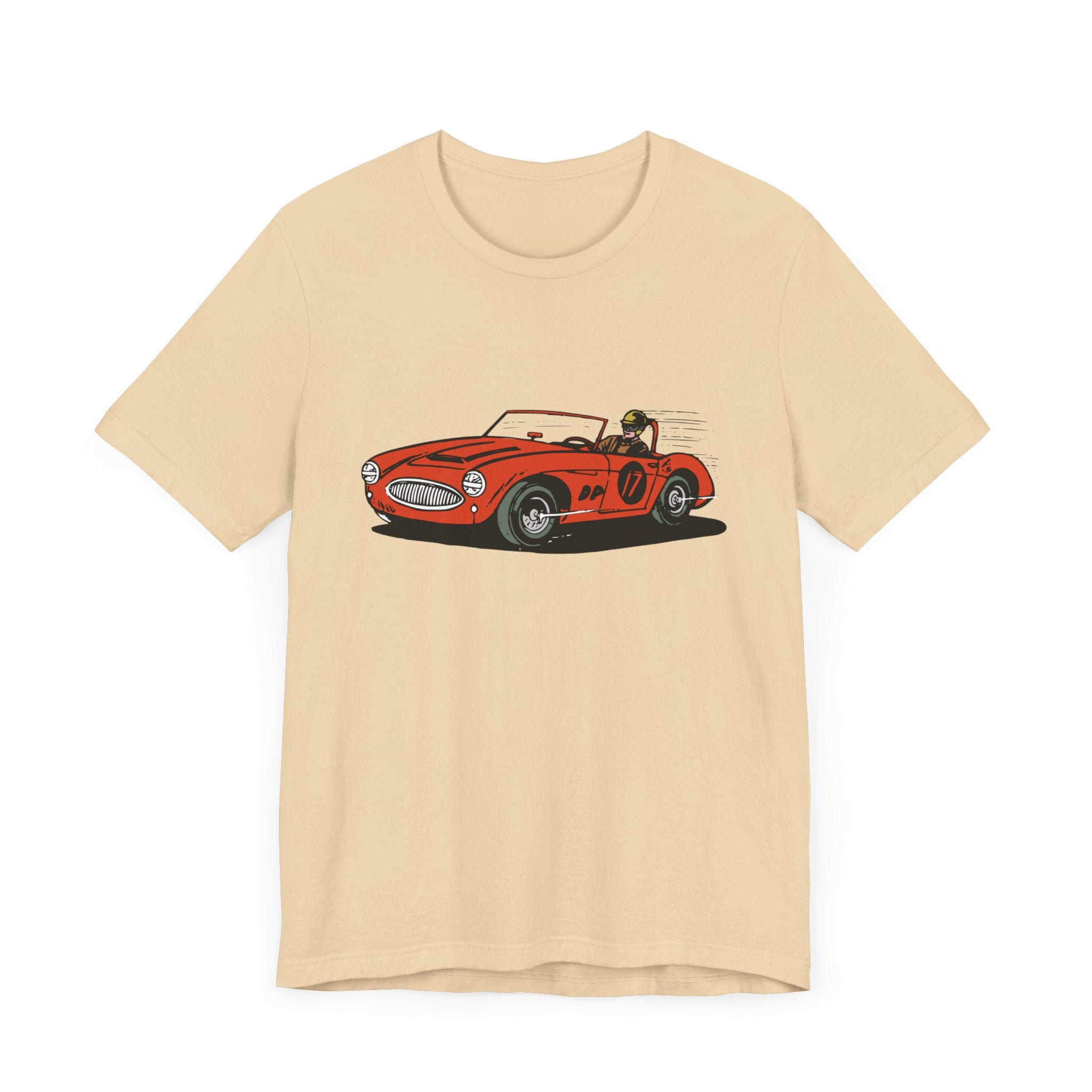 Custom Retro - a - go - go Series Retro Race Car Unisex Jersey Short Sleeve T - Shirt - POPvault