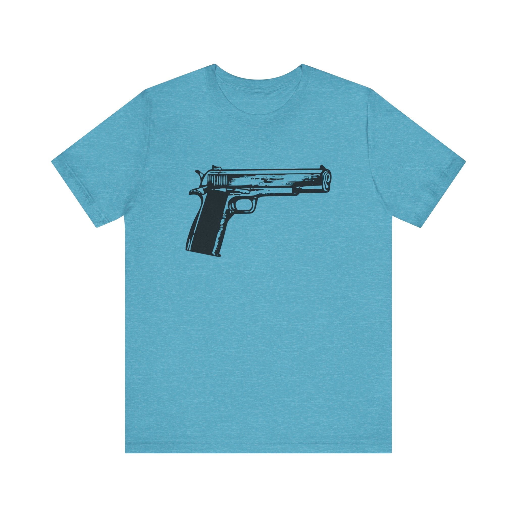 Custom Retro - a - go - go Series Handgun Unisex Jersey Short Sleeve T - Shirt - POPvault