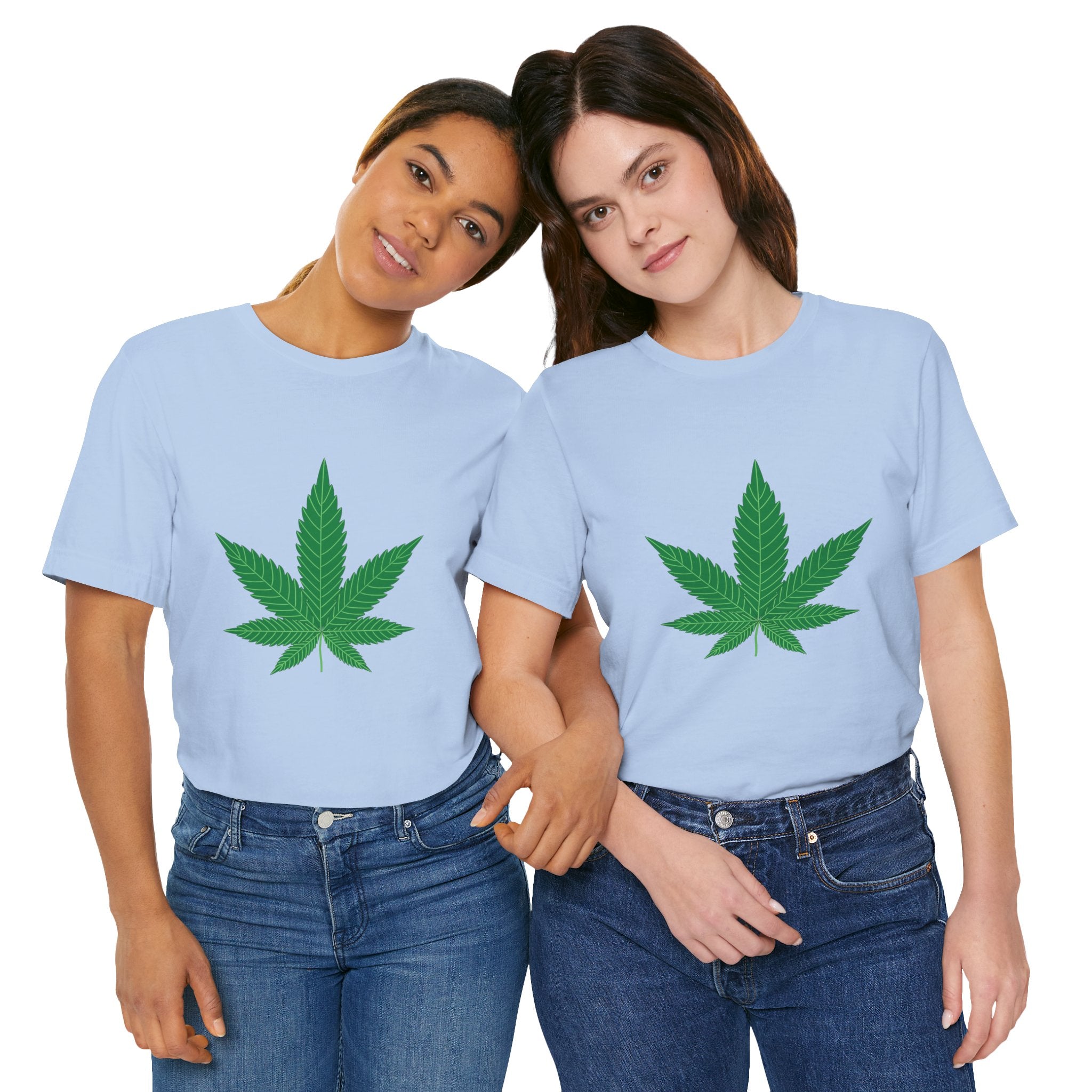 Custom Retro - a - go - go Series Herb Leaf Unisex Jersey Short Sleeve T - Shirt - POPvault