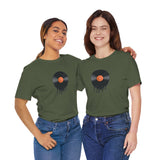 Custom Retro-a-go-go Series Melting Record Unisex Jersey Short Sleeve T-Shirt