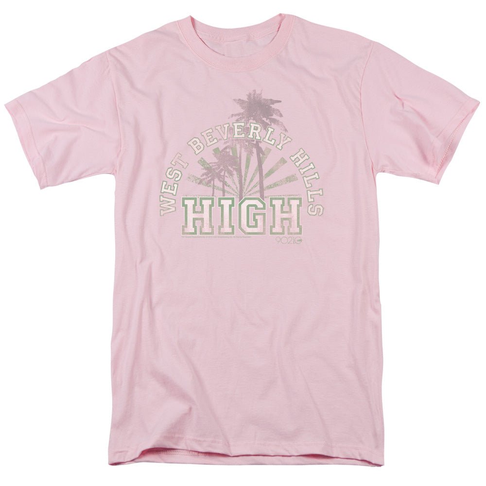 90210 West Beverly Hills High Mens T Shirt Pink Officially Licensed - POPvault
