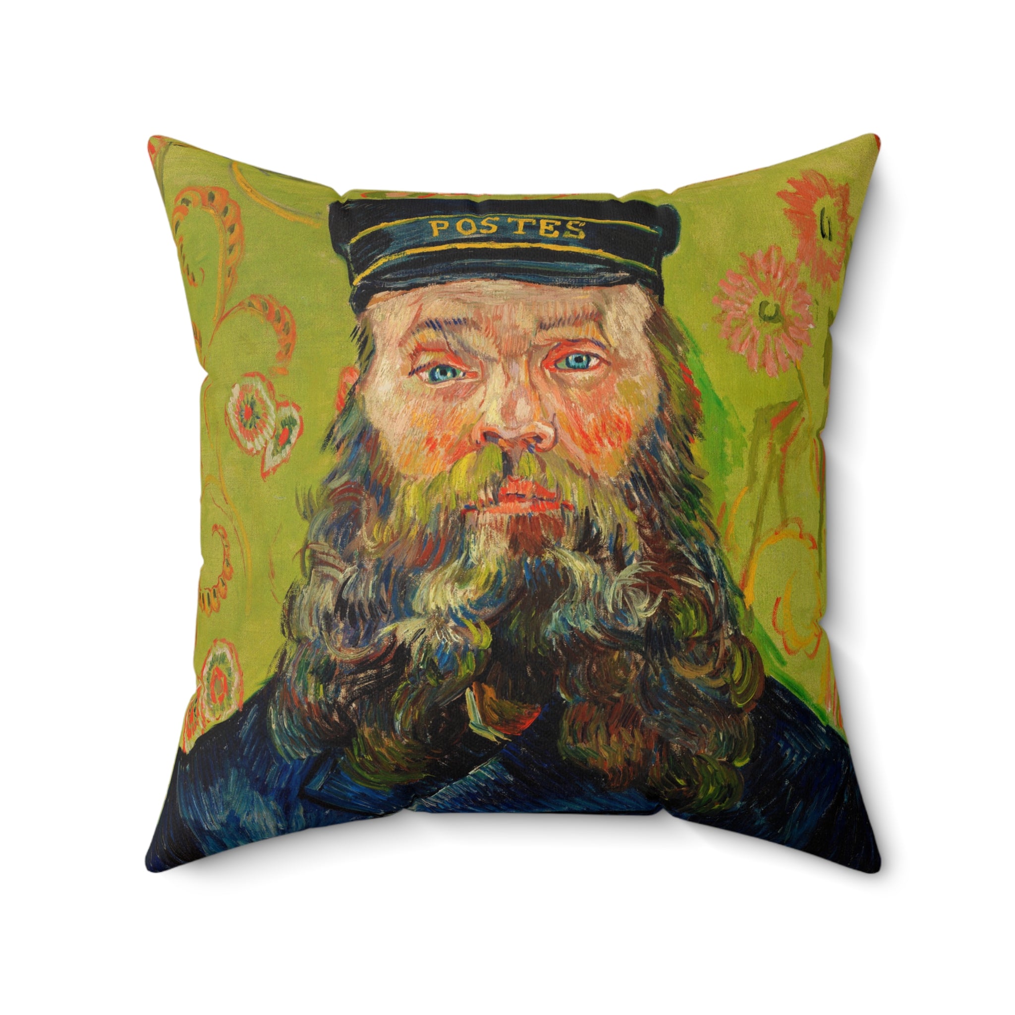 Masters of Art Van Gogh The Postman Square Indoor Accent Pillow