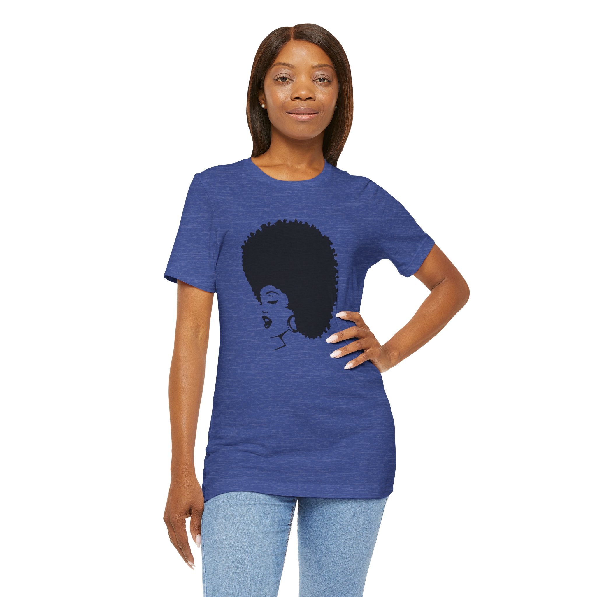 Custom Retro - a - go - go Series 70's Afro Unisex Jersey Short Sleeve T - Shirt - POPvault