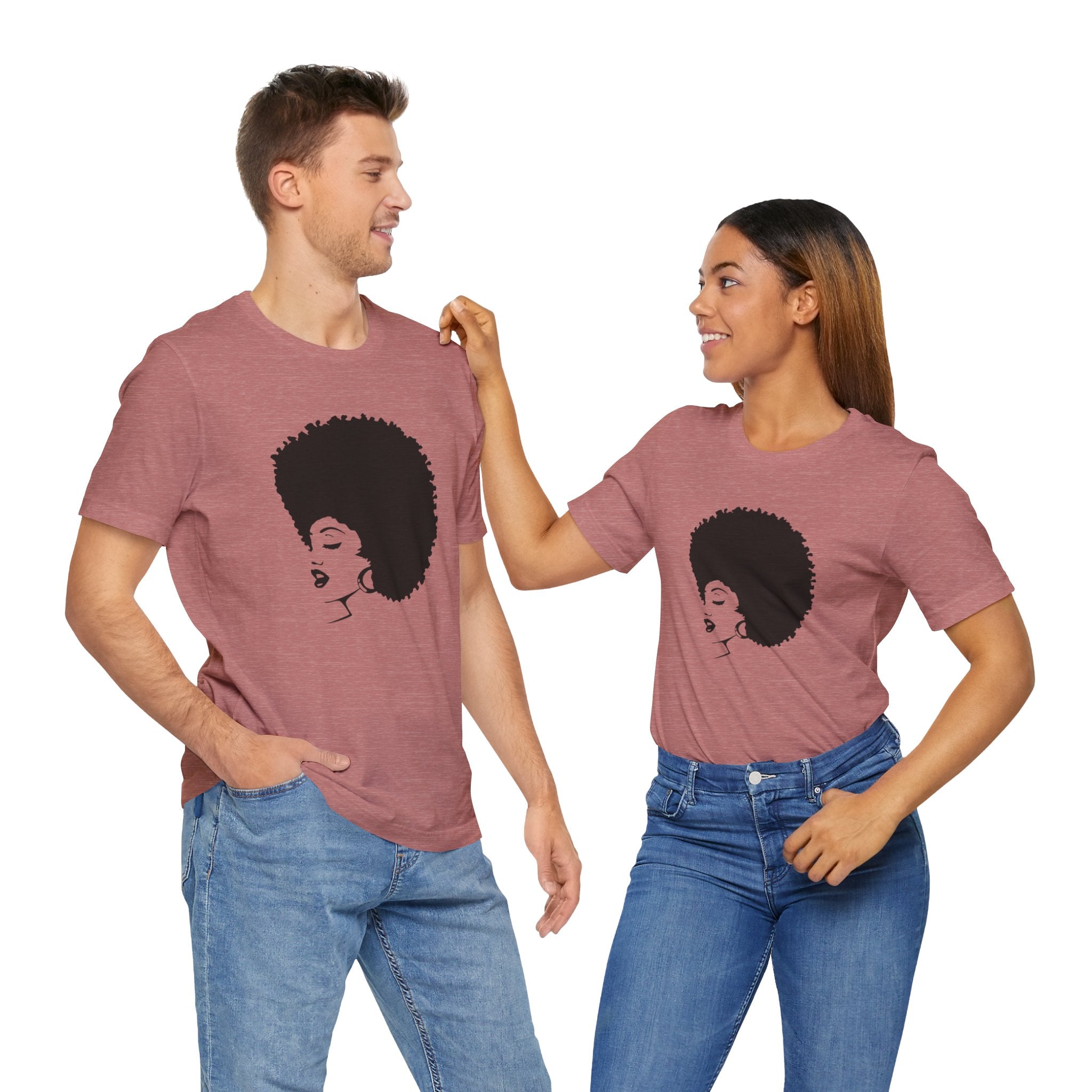 Custom Retro - a - go - go Series 70's Afro Unisex Jersey Short Sleeve T - Shirt - POPvault