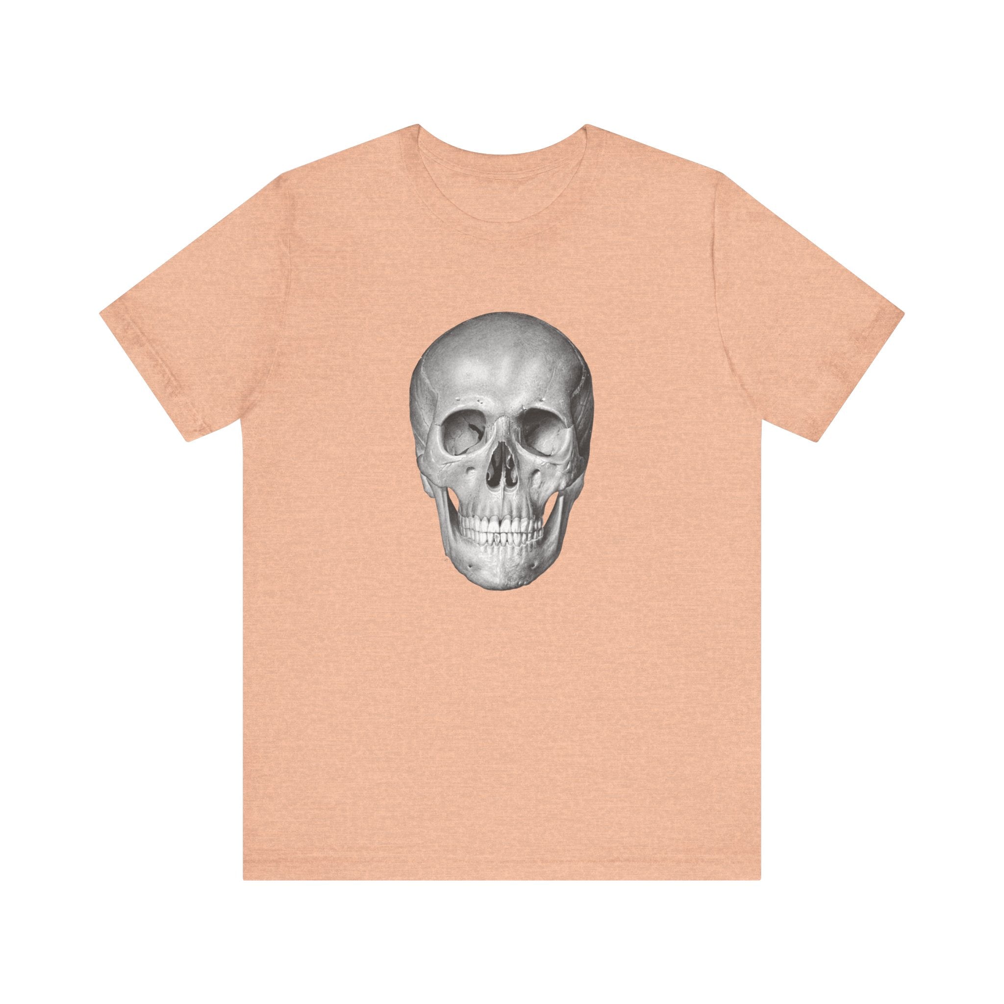 Custom Retro - a - go - go Series Skull B & W Unisex Jersey Short Sleeve T - Shirt - POPvault