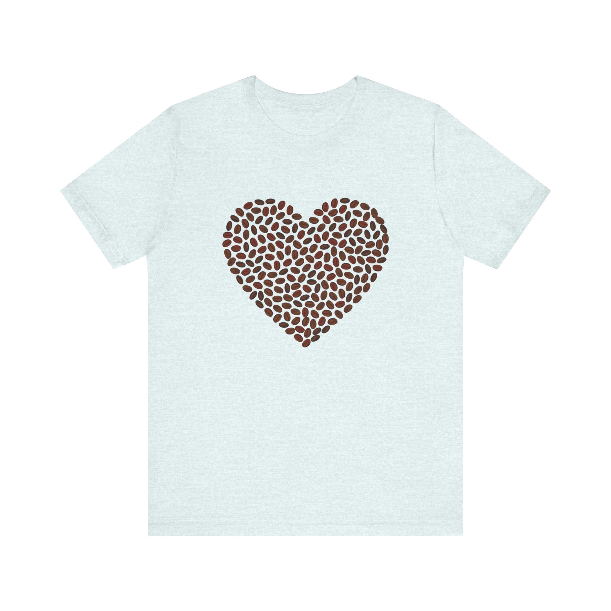 Custom Retro - a - go - go Series Coffee Bean Heart Unisex Jersey Short Sleeve T - Shirt - POPvault