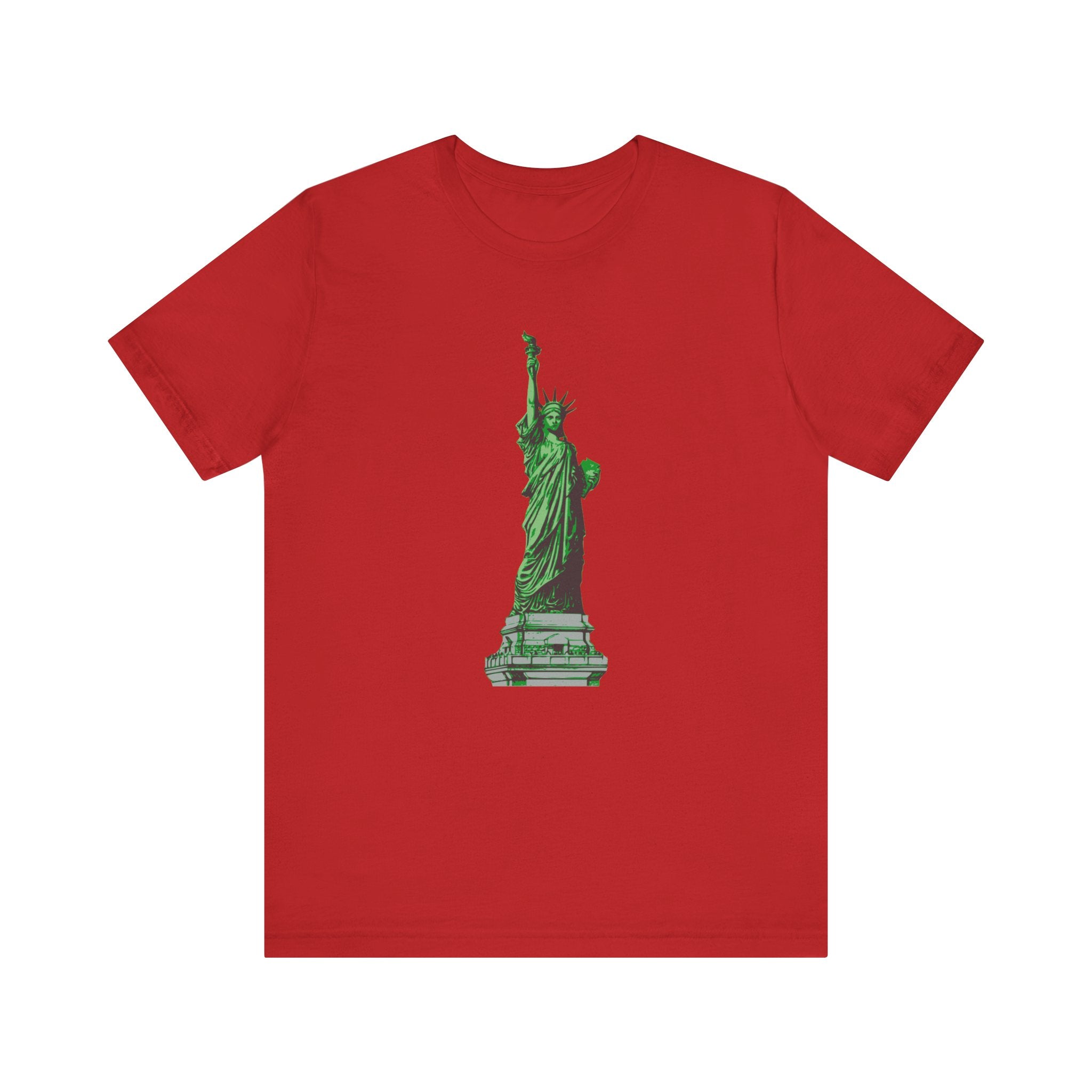 Custom Retro - a - go - go Series Statue of Liberty Unisex Jersey Short Sleeve T - Shirt - POPvault