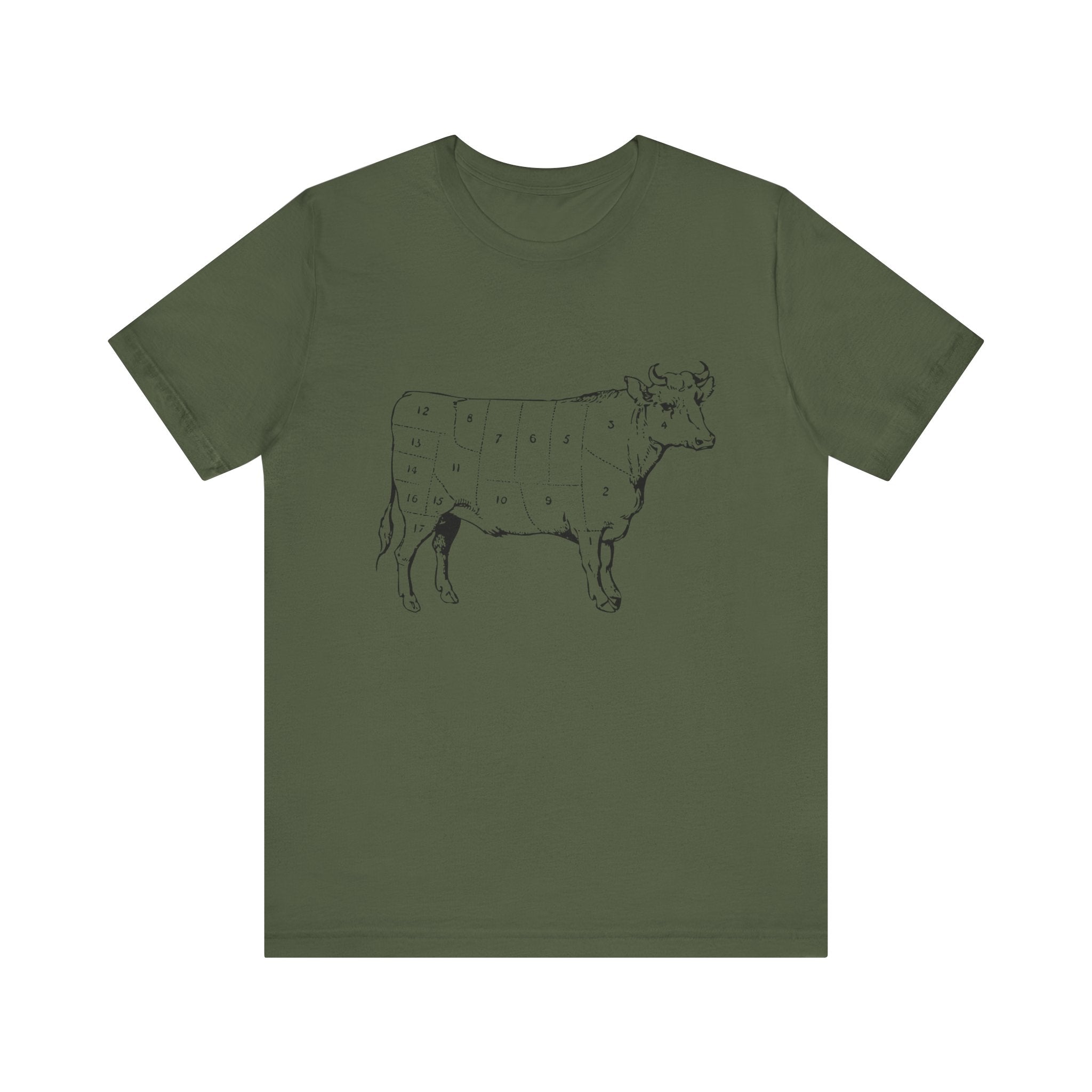 Custom Retro-a-go-go Series Cow Parts Unisex Jersey Short Sleeve T-Shirt - POPvault - 11744179210426021903