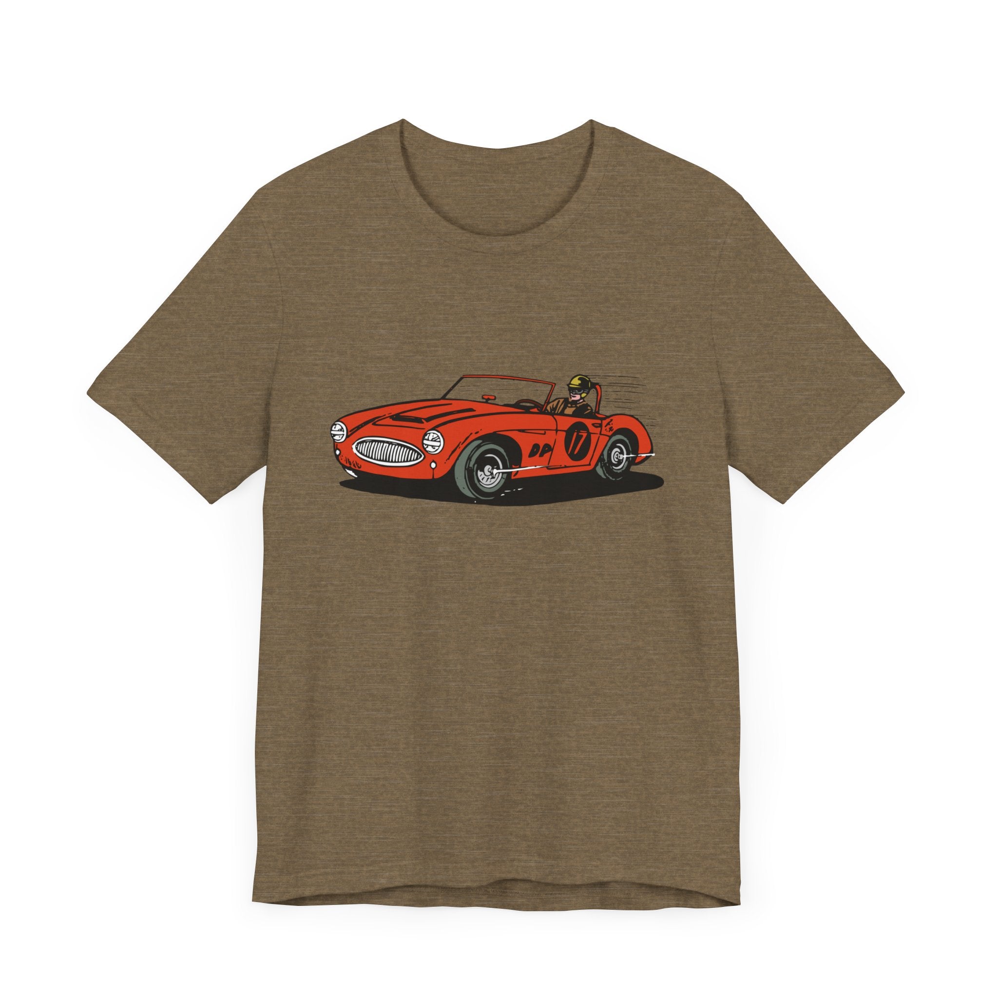 Custom Retro - a - go - go Series Retro Race Car Unisex Jersey Short Sleeve T - Shirt - POPvault