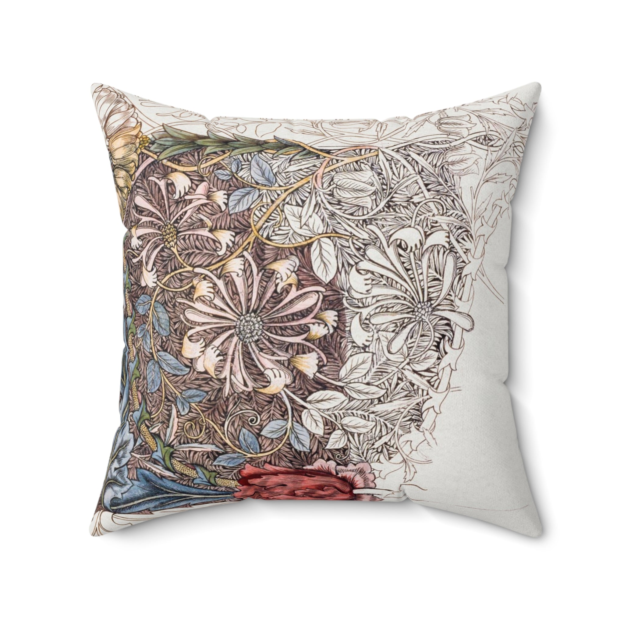Masters of Art William Morris Cray Square Indoor Accent Pillow V.11