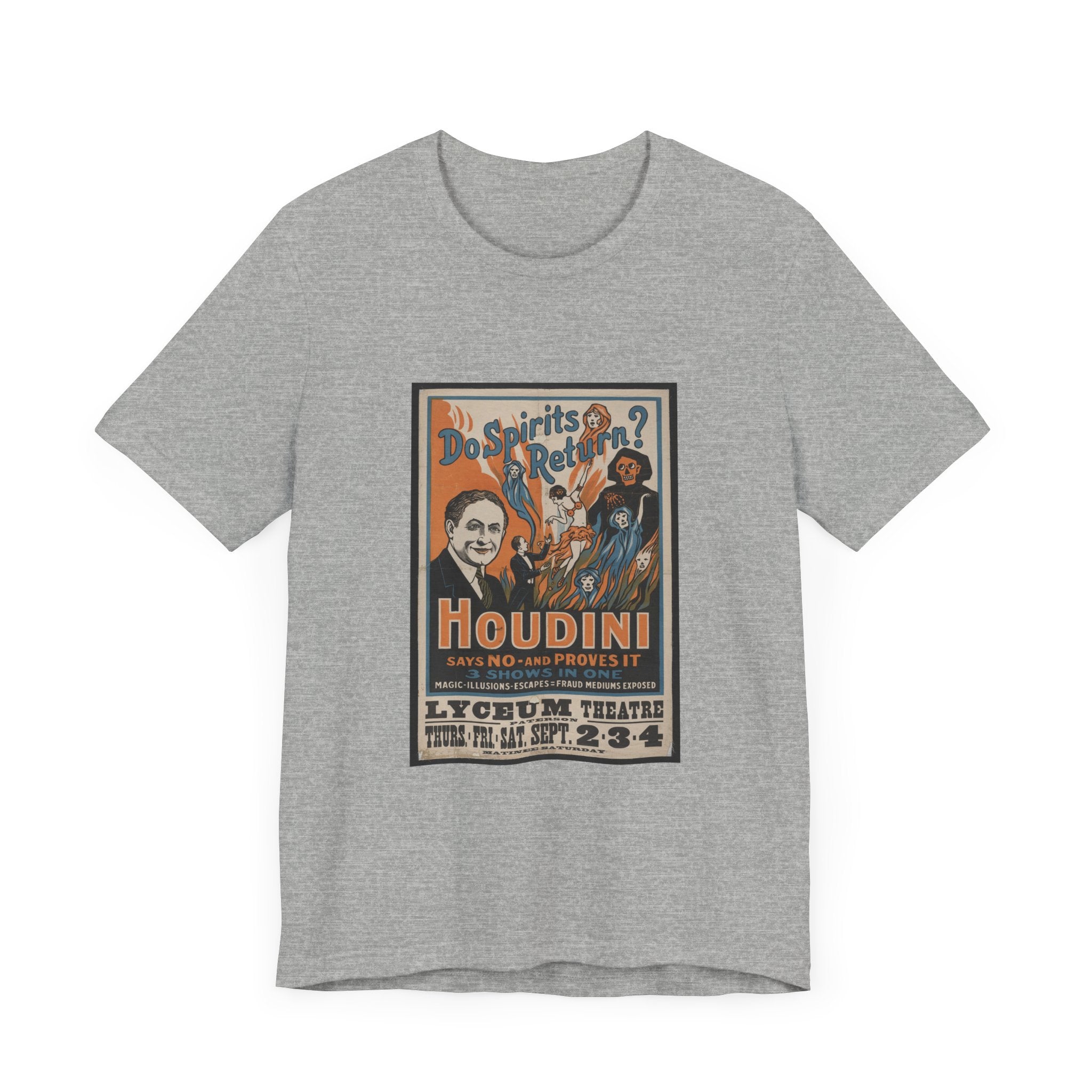 POP Culture Classics Houdini Do Spirits Return Unisex Jersey Short Sleeve T-Shirt