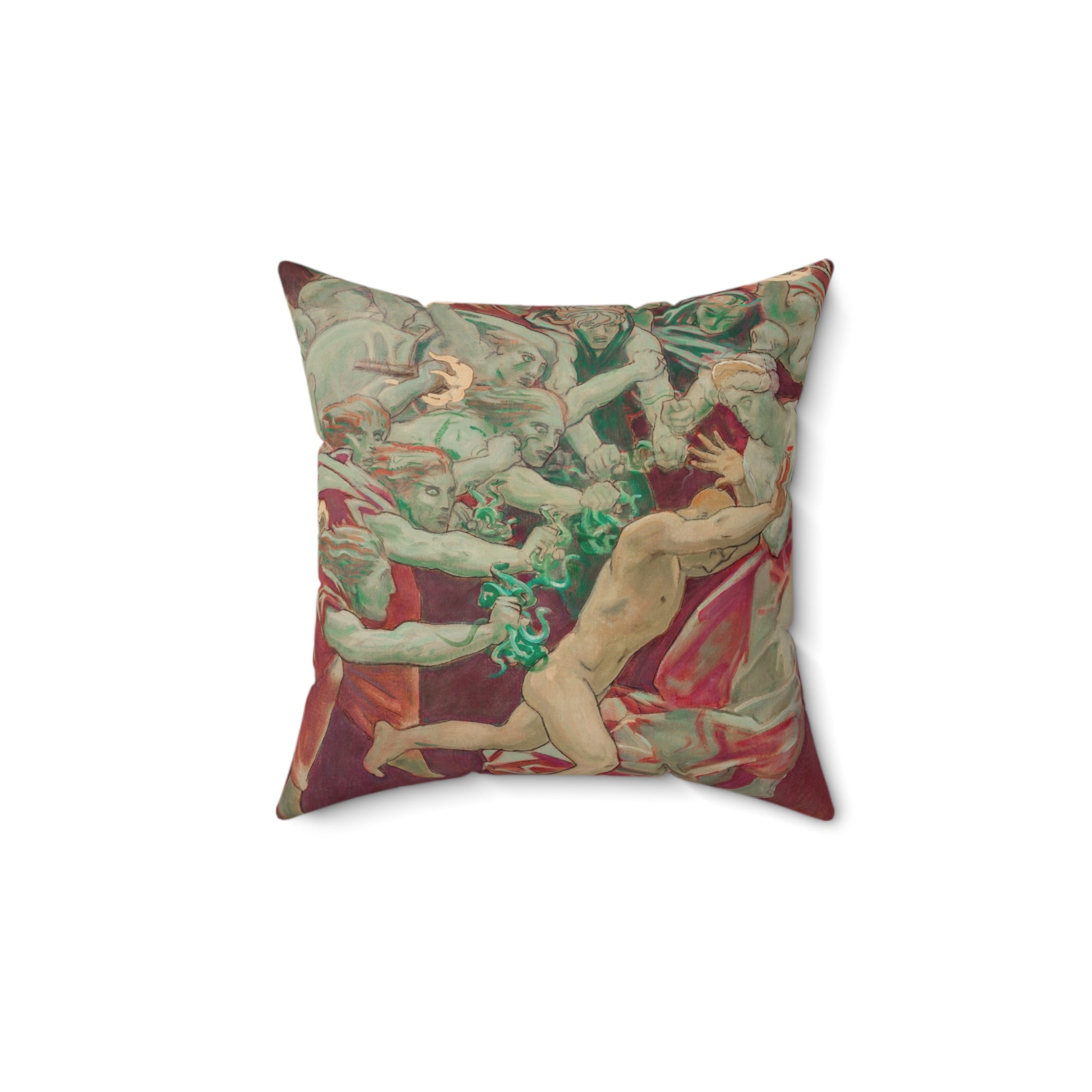 Masters of Art John Singer Sargent Orestes and the Furies Square Indoor Accent Pillow