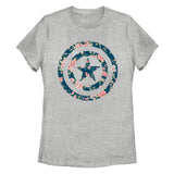 Women's Marvel Captain Floral T-Shirt