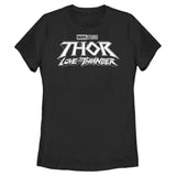 Women's Marvel Black Logo T-Shirt
