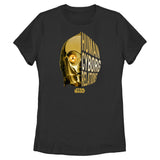 Junior's Star Wars C3Po Dark Split T-Shirt
