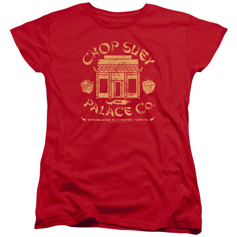 A Christmas Story Chop Suey Palace Womens T Shirt Red Officially Licensed - POPvault