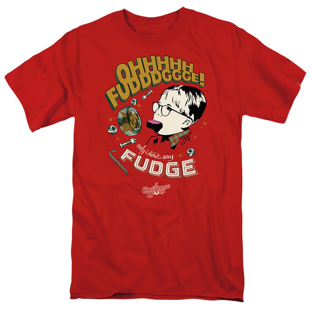 A Christmas Story Fudge Mens T Shirt Red Officially Licensed - POPvault