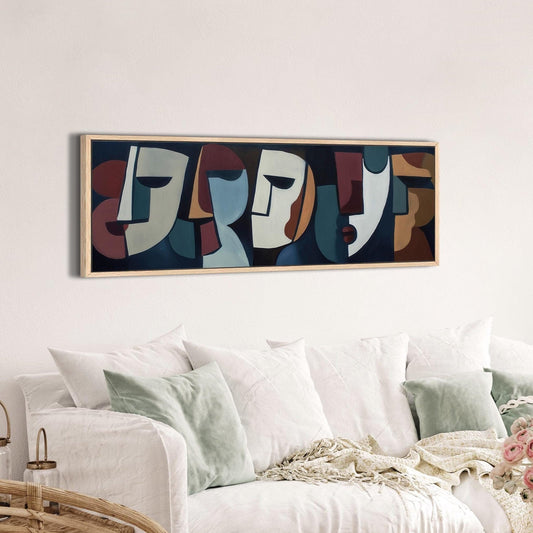 Abstract Cubist Canvas Wall Art - Canvas Print