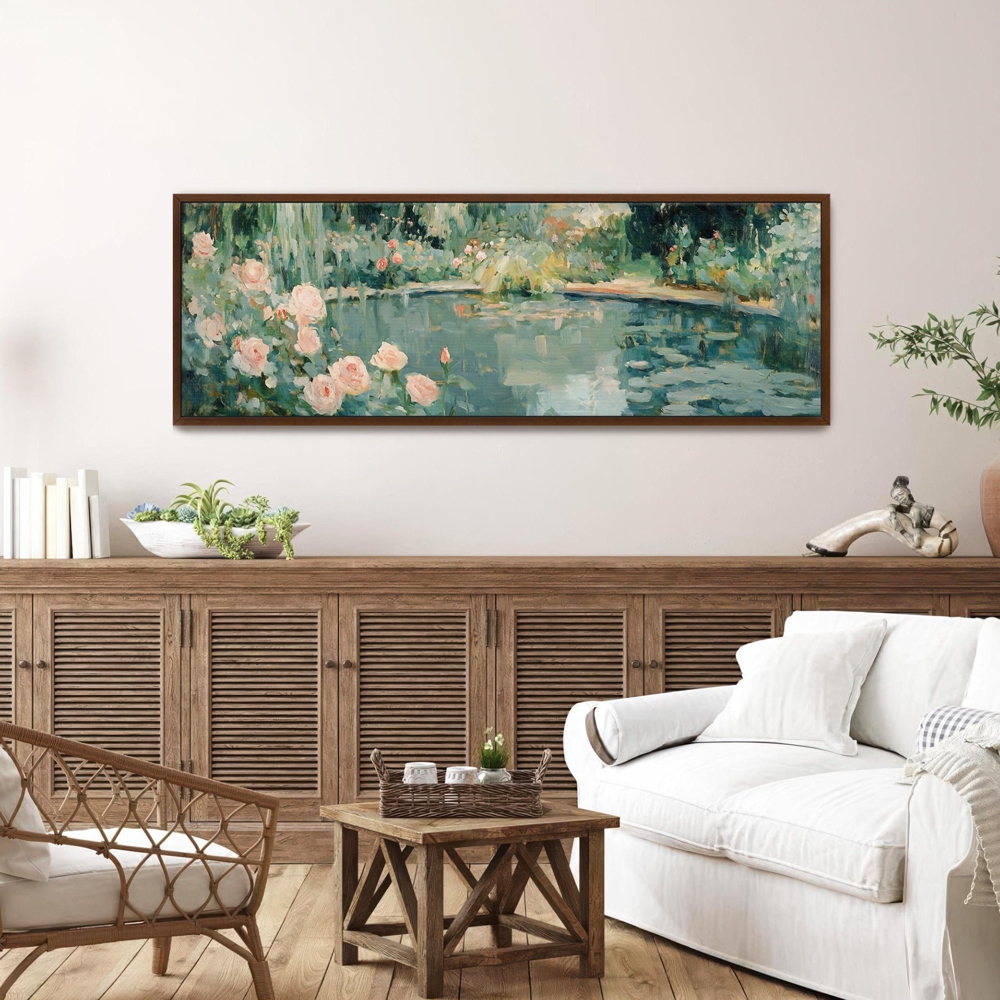 Abstract Garden Pond Canvas Art Print - POPvault
