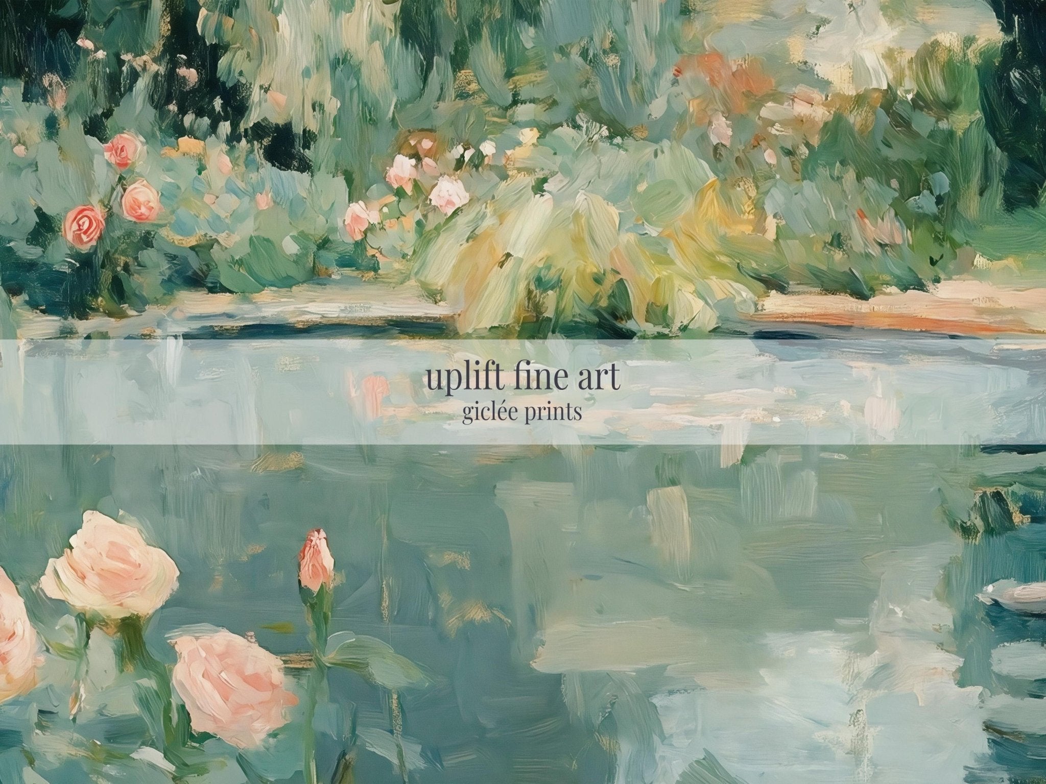 Abstract Garden Pond Canvas Art Print - POPvault