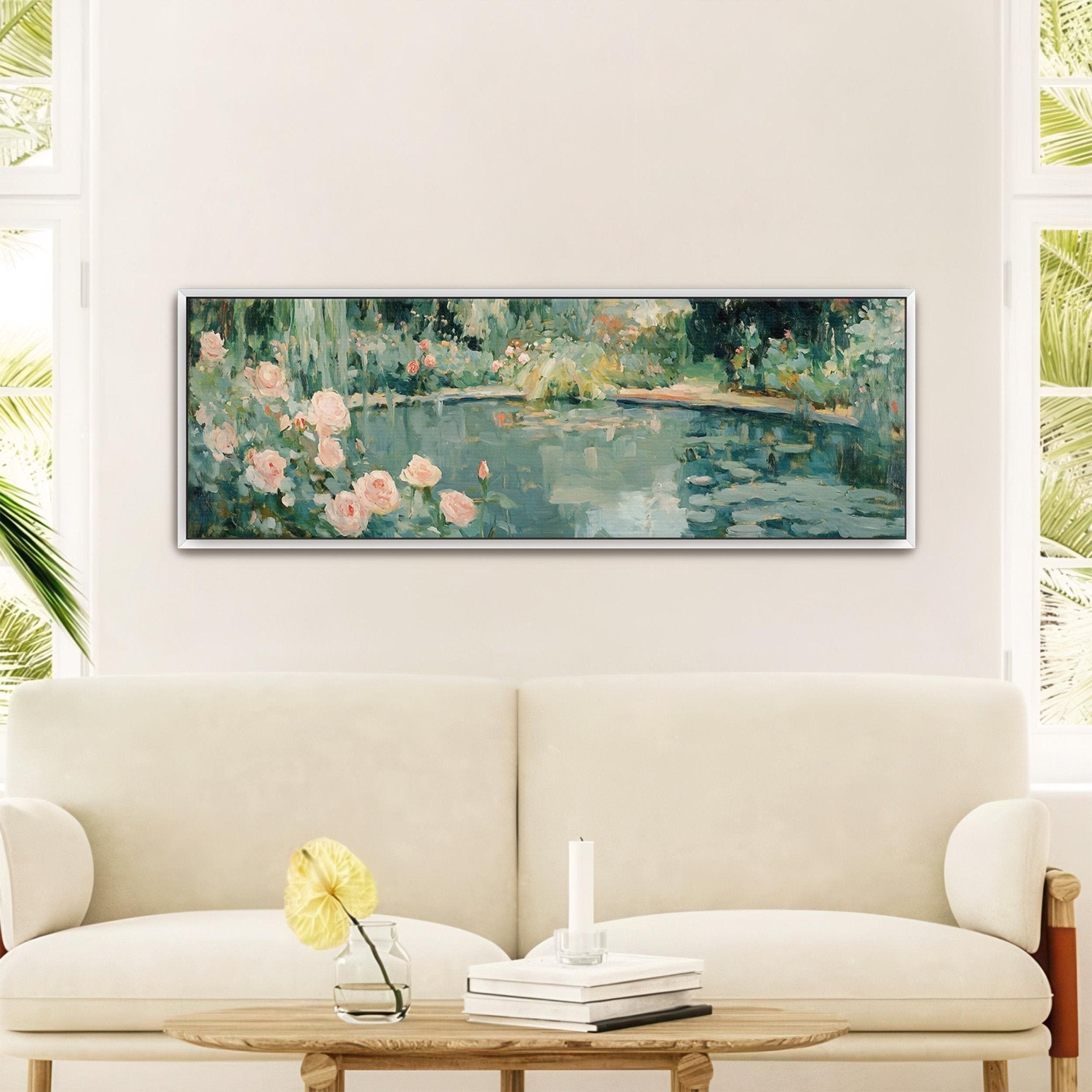Abstract Garden Pond Canvas Art Print - POPvault