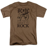 AC/DC For Those About To Rock Mens T Shirt Safari Green - POPvault