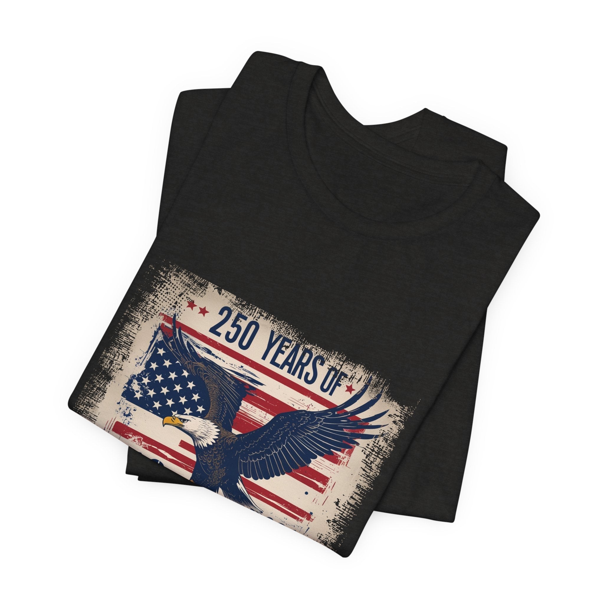 America 250 Commemorative 250 Distressed Graphic Unisex Jersey Short Sleeve T-Shirt - POPvault
