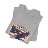 America 250 Commemorative 250 Distressed Graphic Unisex Jersey Short Sleeve T-Shirt - POPvault