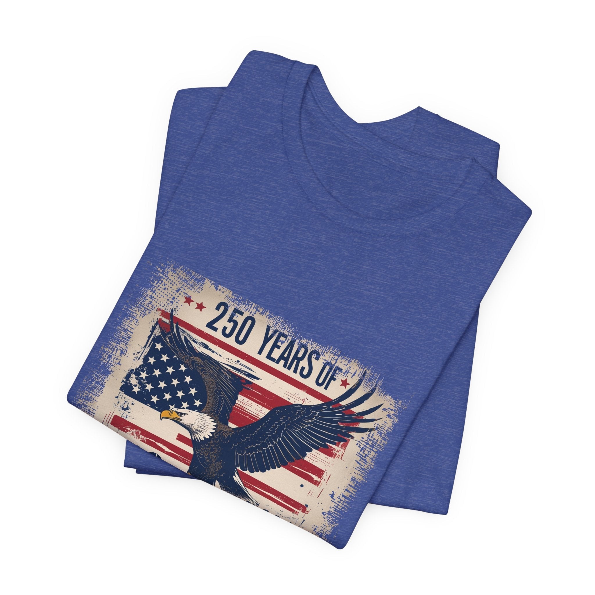 America 250 Commemorative 250 Distressed Graphic Unisex Jersey Short Sleeve T-Shirt - POPvault