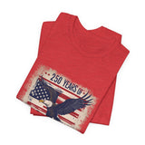 America 250 Commemorative 250 Distressed Graphic Unisex Jersey Short Sleeve T-Shirt - POPvault