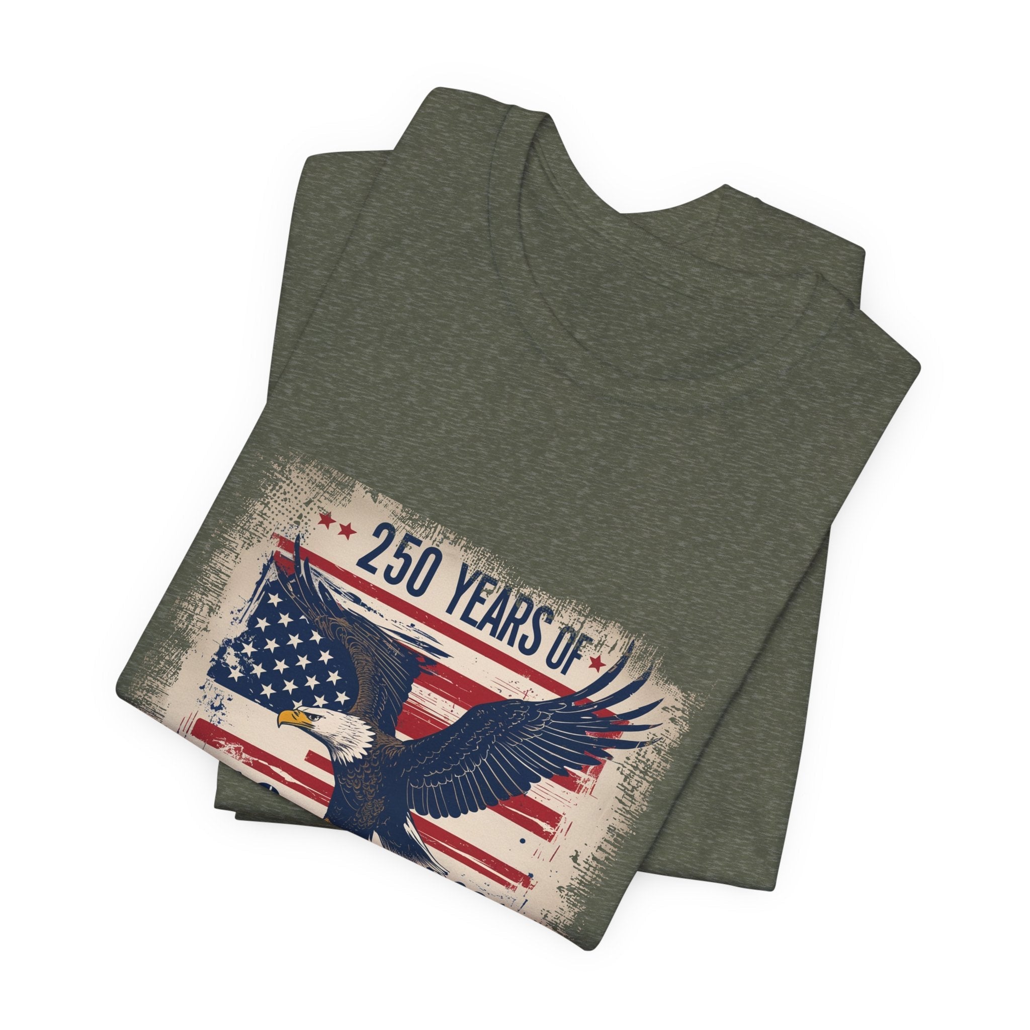 America 250 Commemorative 250 Distressed Graphic Unisex Jersey Short Sleeve T-Shirt - POPvault