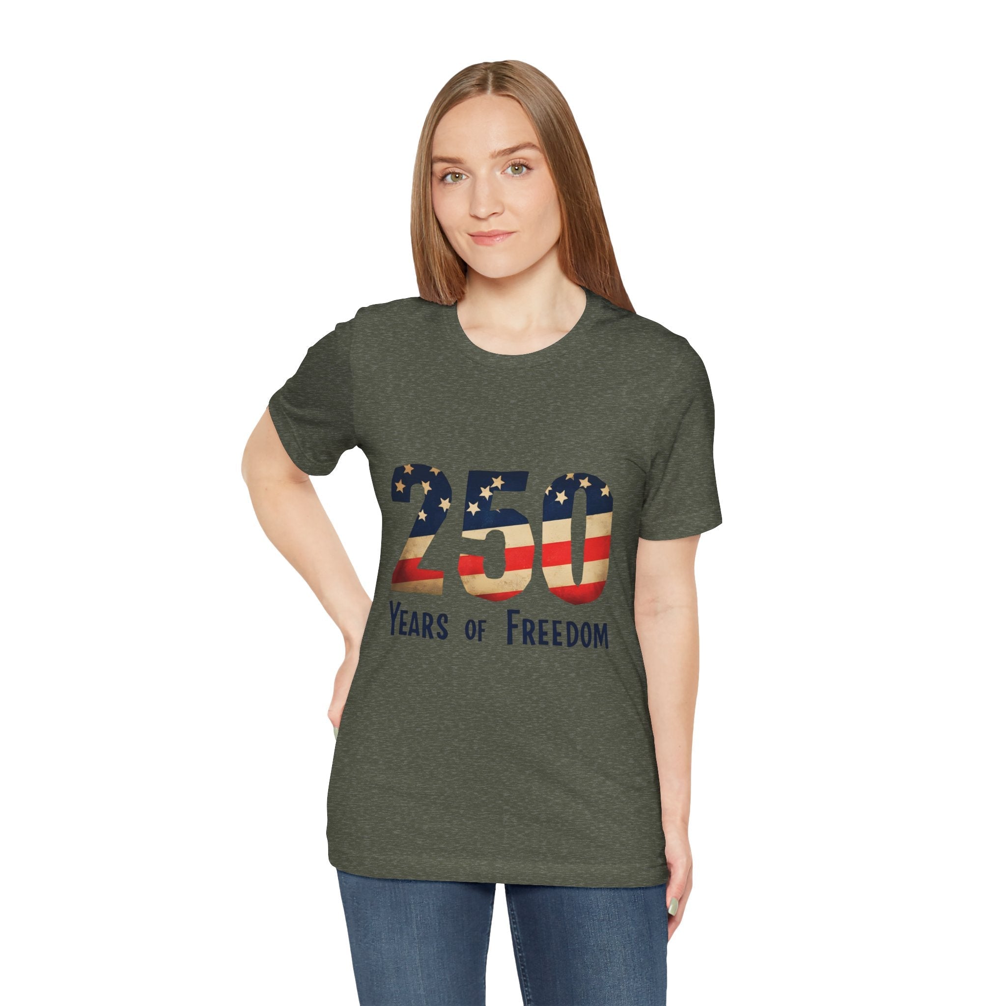 America 250 Commemorative 250 Years Of Freedom Unisex Jersey Short Sleeve T-Shirt - POPvault