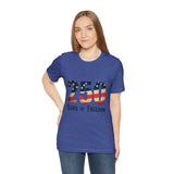 America 250 Commemorative 250 Years Of Freedom Unisex Jersey Short Sleeve T-Shirt - POPvault